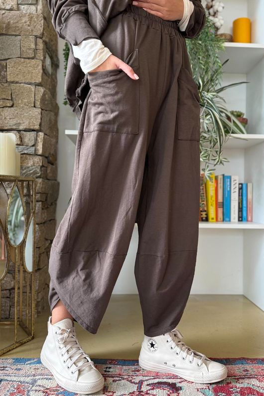 Lagen Shelby Barrel Pant Chocolate